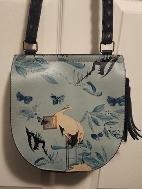 DOGO Ivy Vegan-Stork & Butterfly Crossbody Saddlebag Made in Turkey Minimalist